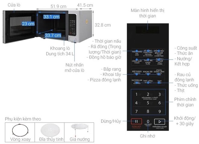 Lò vi sóng Toshiba ER-SGS34(S1)VN