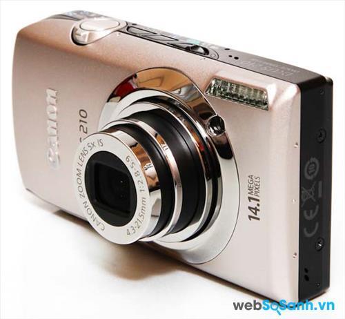 Máy ảnh du lịch Canon IXUS 210 có thiết kế nhỏ gọn, thời trang và bắt mắt