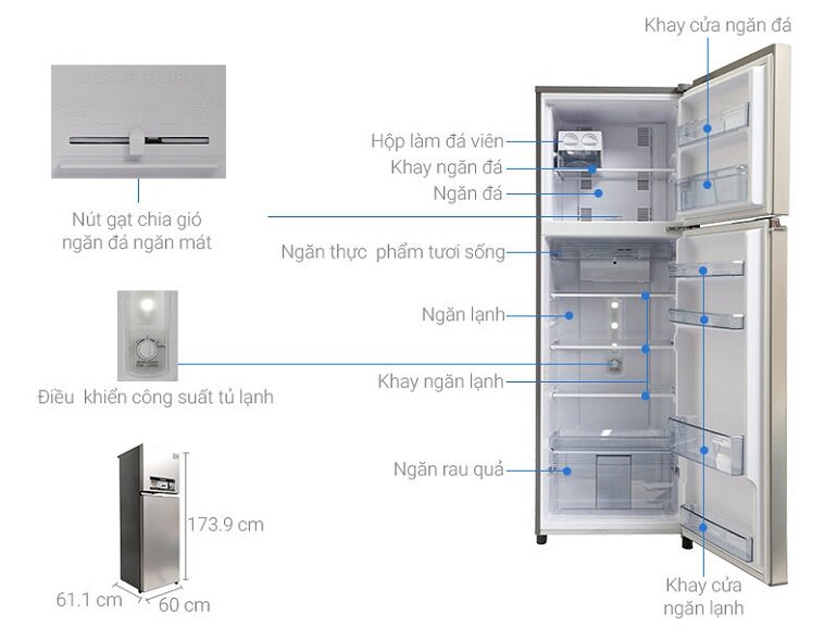 Tủ lạnh Panasonic NR-BL348PSVN 307 lít