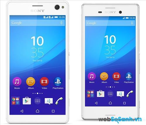 Cả hai mẫu smartphone Xperia C4 Dual và Xperia M4 Aqua đều chạy hệ điều hành Android Lollipop