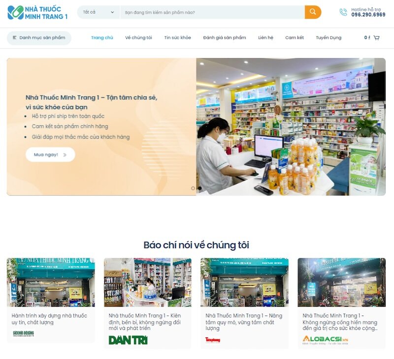Nhà thuốc Minh Trang 1 - Điểm bán Dược phẩm được người dân tin tưởng lựa chọn 