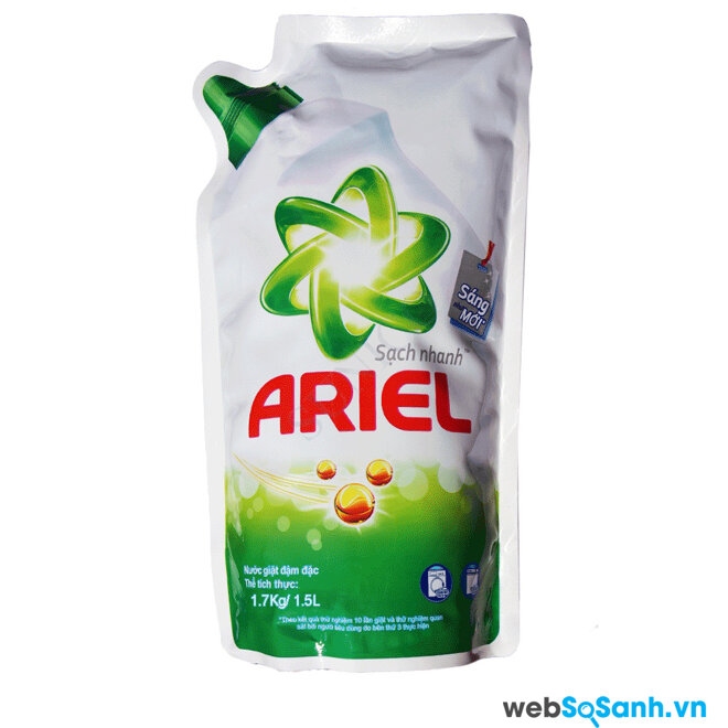 Nước giặt Ariel được nhiều người sử dụng trong việc giặt quần áo bằng máy giặt