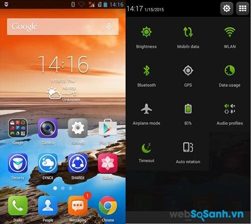 Lenovo S580 chạy hệ điều hành Android 4.3 Jelly Bean