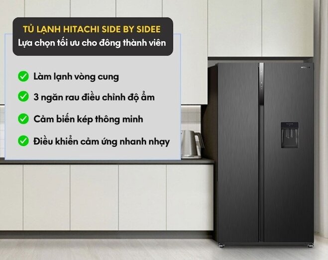 Đánh giá chi tiết tủ lạnh Hitachi Inverter 525 lít HRSN9552DWDXVN