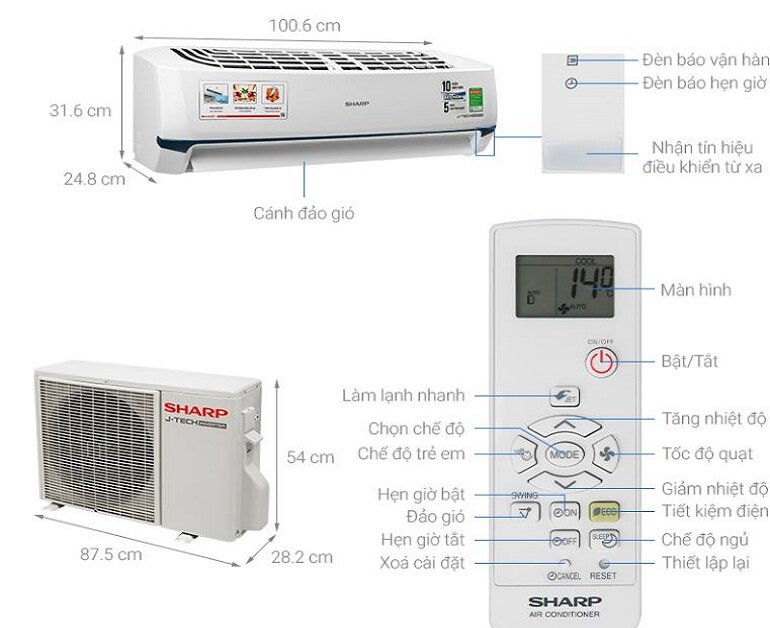 Đánh giá đầy đủ về điều hòa Sharp AH-X18ZEW