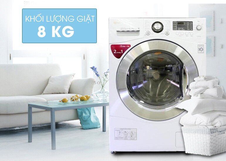 Máy giặt sấy LG Inverter 8 kg WD-20600