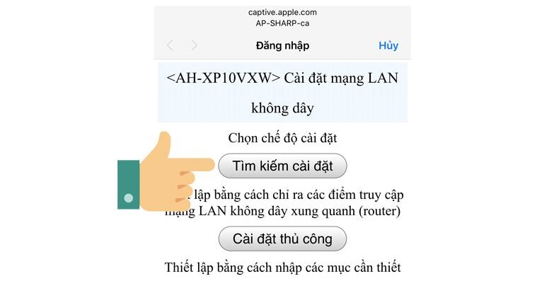 Nhập mật khẩu xong bạn chọn tìm kiếm và cài đặt.