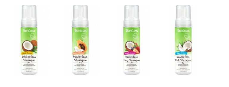 Tropiclean organic dry shampoo, organic dog shampoo