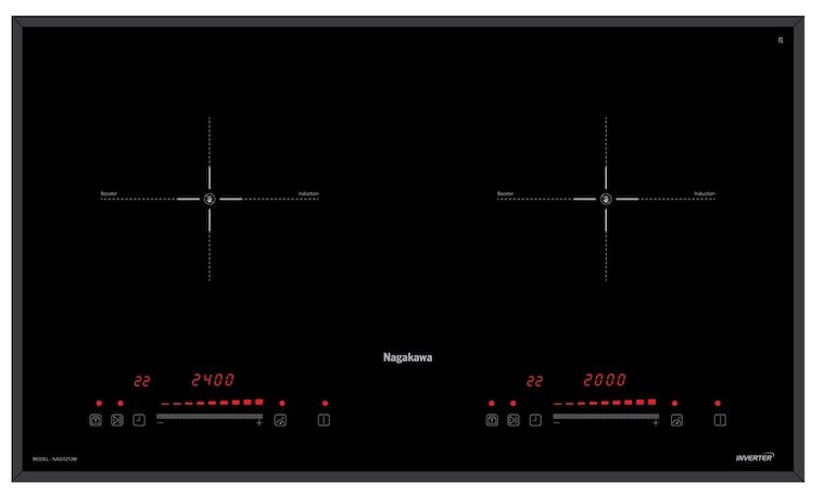 Thiết kế sang trọng và tinh tế của bếp từ đôi Nagakawa nag1213m