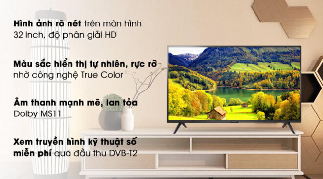 Tivi FFALCON 32inch 32F1 sở hữu độ phân giải HD