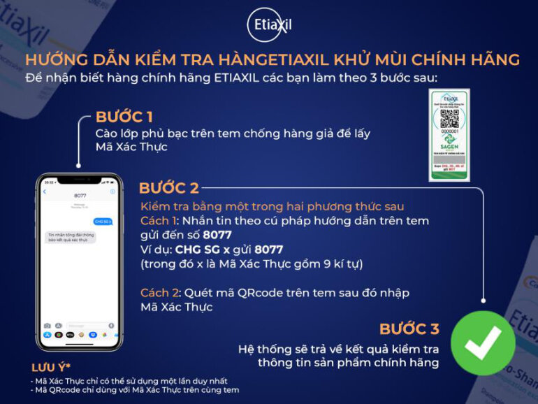 lăn khử mùi Etiaxil Pháp