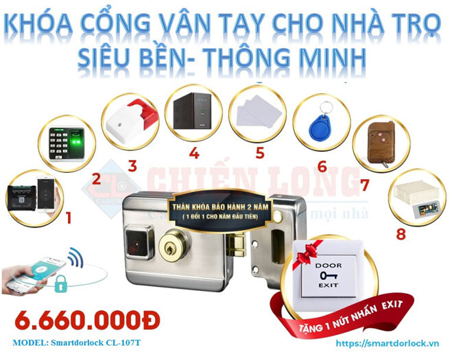 khóa vân tay cho nhà trọ