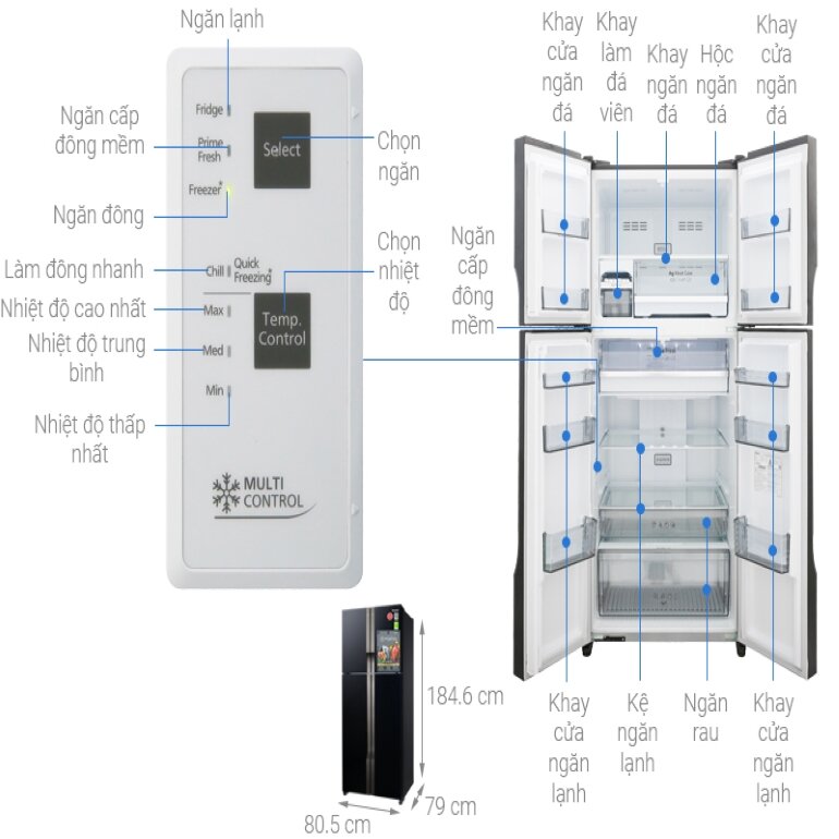 Tủ lạnh Panasonic DZ600GKVN