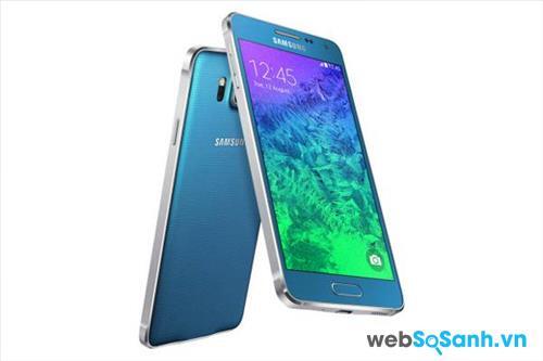 Galaxy Alpha có thiết kế khung nhôm và mặt lưng tháo rời bằng nhựa