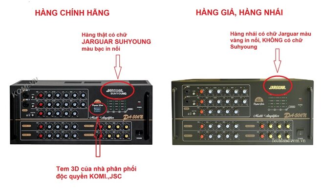 Dấu hiệu giúp bạn nhận biết được Amply Jarguar Suhyoung chính hãng