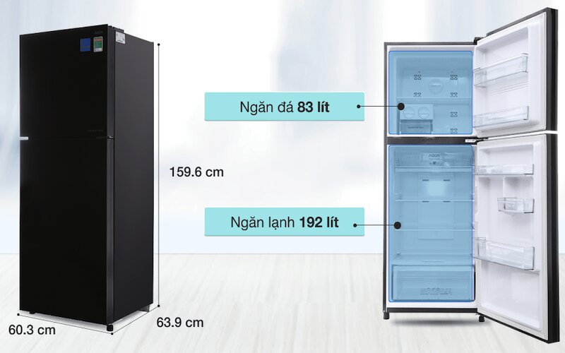 Tủ lạnh Aqua AQR-IG316DN GB: Tiết kiệm điện, bảo quản thực phẩm tươi ngon