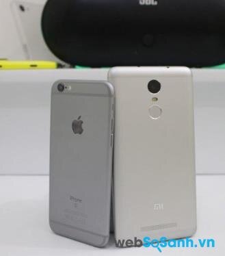 Điện thoại iPhone 6s và Redmi Note 3