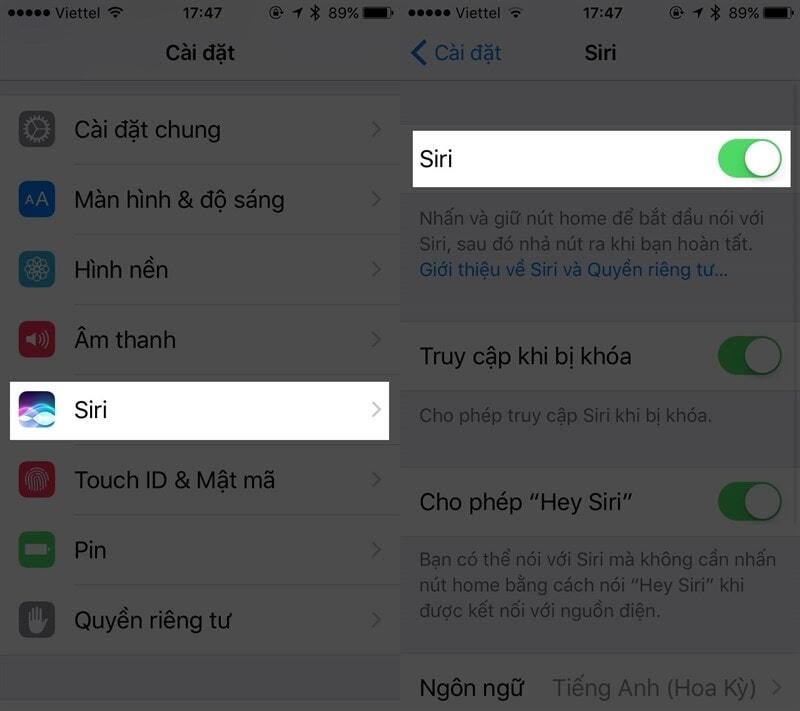 Cách mở Siri từ iPhone