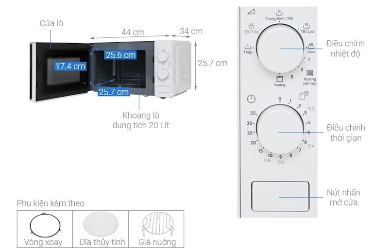 Lò vi sóng cơ Electrolux EMG20K38GWP