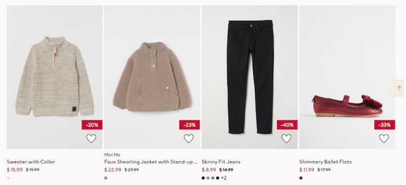 Hàng loạt sản phẩm dành cho trẻ em khác đang được H&M giảm giá