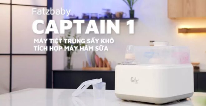 Máy tiệt trùng sấy khô thông minh tích hợp hâm sữa điện tử Fatzbaby CAPTAIN 1 FB4320SJ