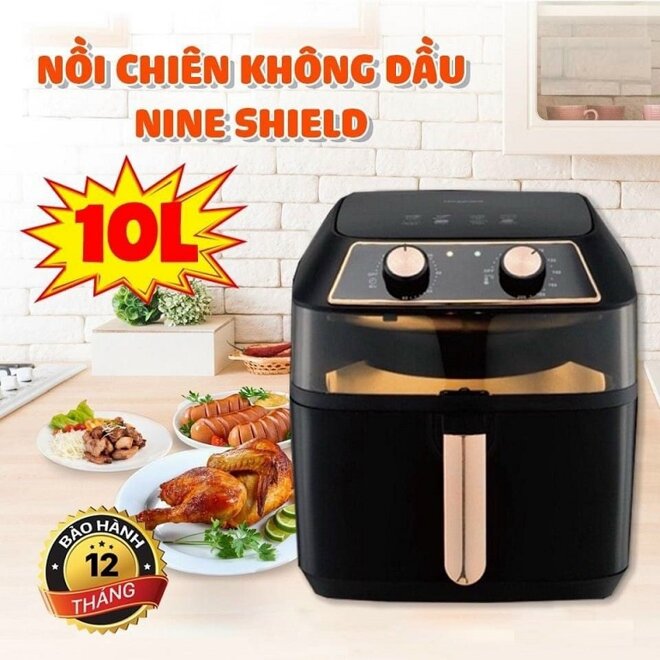 Nồi chiên không dầu 10L Nine Shield KB-8001M 