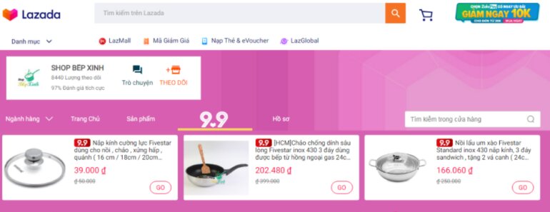 Gian hàng chính hãng Shop Bếp Xinh trên Lazada