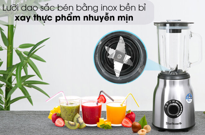 Máy xay sinh tố Bluestone blb-5336 có thân máy bằng inox sang trọng và có độ bền cao.