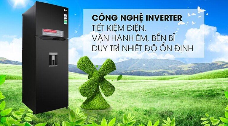 Tủ lạnh LG Inverter 2 cánh GN-D315BL 315 lít