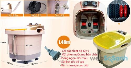 Bồn ngâm massage chân hồng ngoại LD-81