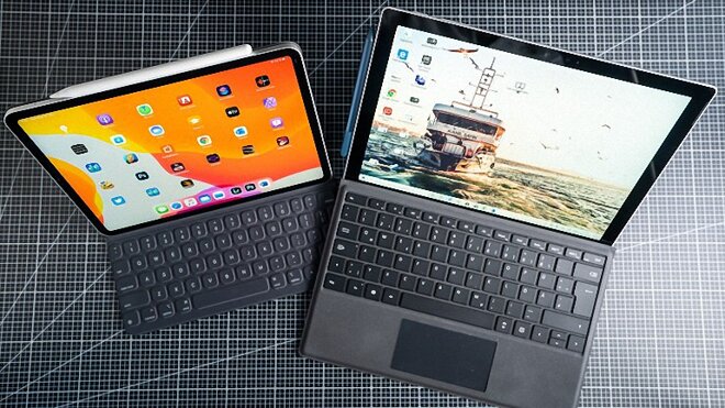 so sánh microsoft surface pro 7 và apple ipad pro