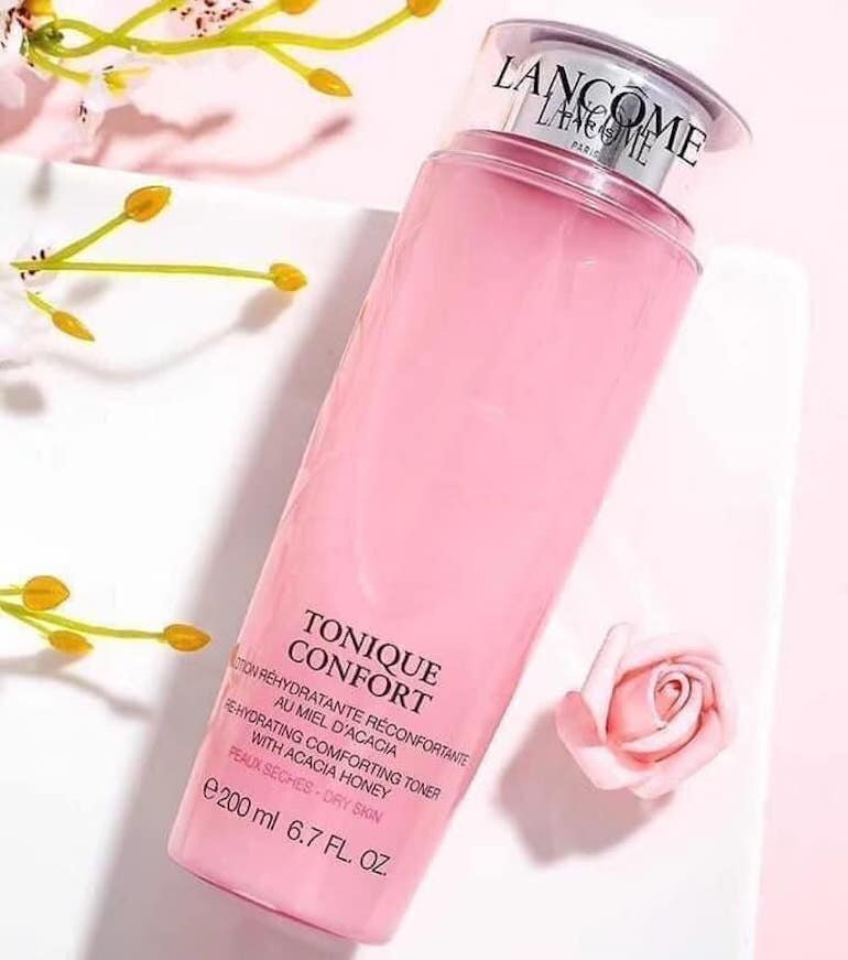Nước hoa hồng Lancome Tonique Confort dành cho da thường và da khô (màu hồng)