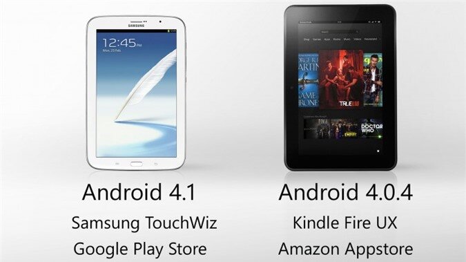 Both tablets run Android, but only the Note's version includes all the Google goodies