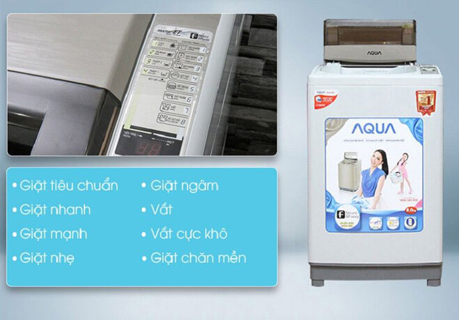 Máy giặt 8 Kg Aqua AQW-S80KT lồng đứng