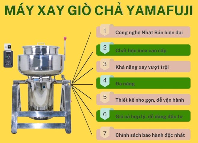 Ưu điểm vượt trội của máy xay giò chả Yamafuji