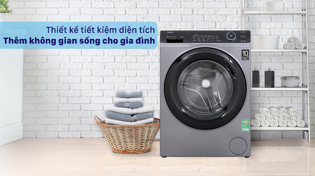 máy giặt Aqua AQD-A900FS có khối lượng giặt 9kg 