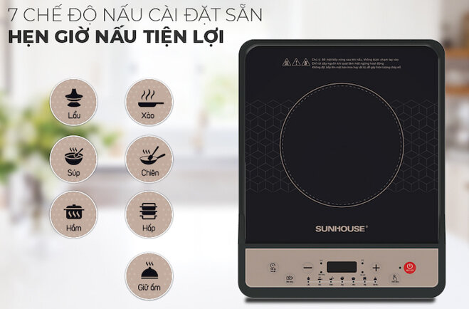 Điểm qua diện mạo bếp từ đơn Sunhouse SHD6160