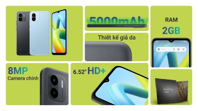 đánh giá xiaomi redmi a1 các trang bị