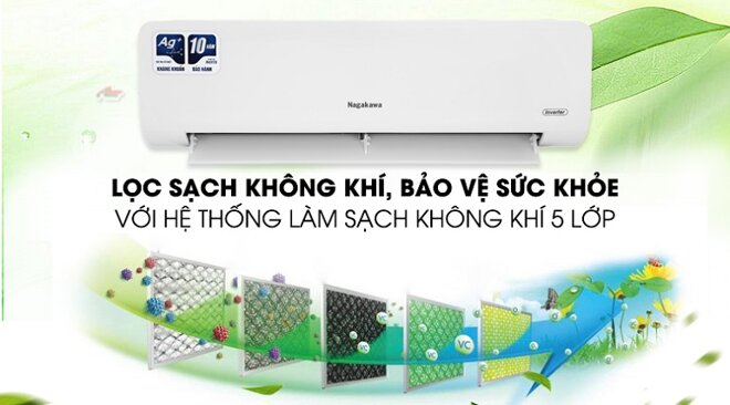 máy lạnh Nagakawa Inverter 1 HP NIS-C09R2H10