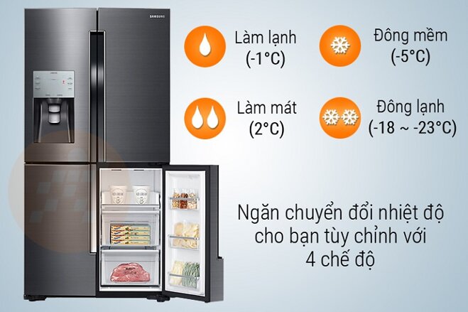 Tủ lạnh 4 cánh Samsung RF56K9041SG/SV 633 lít 