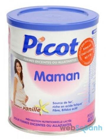 Dòng sữa bột Picot Mama nội địa Pháp dành cho bà bầu được đánh giá khá cao về chất lượng