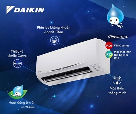 đaikin 12000 1 chiều inverter FTKC35NVMV
