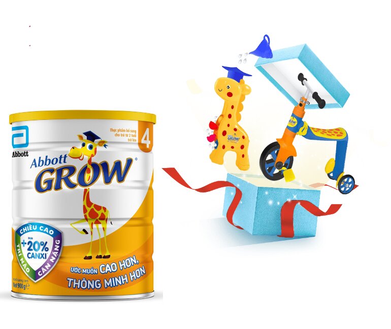 Tổng hợp khuyến mãi của sữa Abbott Grow 4 – Nhận quà hấp dẫn bé khỏe bé vui