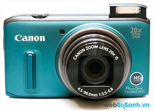 Máy ảnh compact Canon PowerShot SX260 HS được trang bị cảm biến BSI-CMOS với độ phân giải 12 megapixel