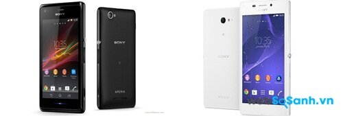 Xperia M (trái) dày hơn Xperia M2 Aqua (phải)