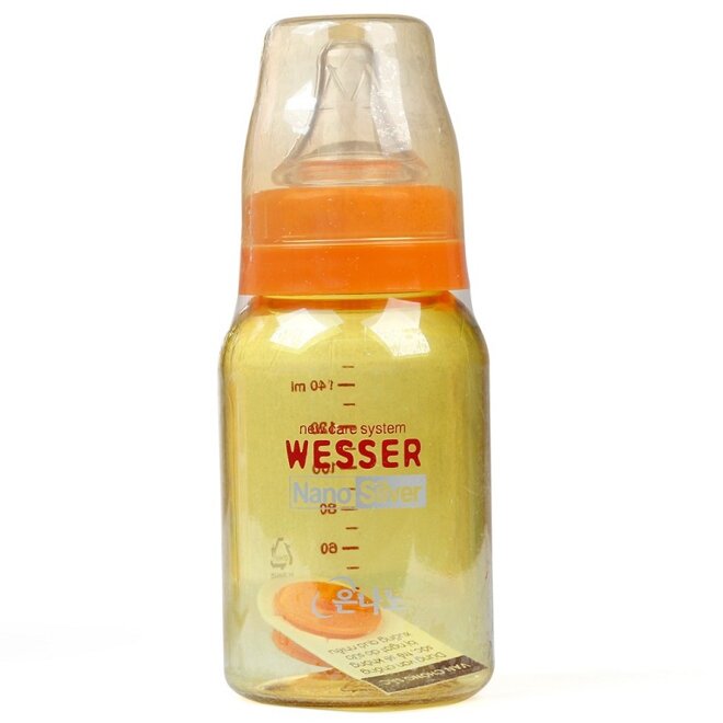 Bình sữa có van chống sặc Wesser 140ml của Hàn Quốc