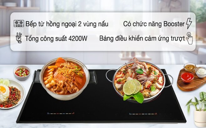 Bếp từ hồng ngoại Hawonkoo CEH-201-IF sở hữu thiết kế hiện đại, công nghệ tiên tiến