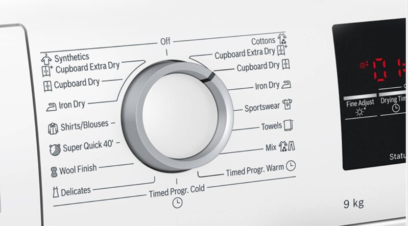 Bảng điều khiển máy sấy Bosch WQG24200SG