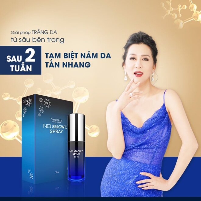 Chai xịt dưới lưỡi làm trắng da NEUGLOW C Spray 50ml chống lão hóa xóa nám