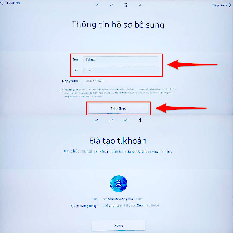 Hướng dẫn tạo tài khoản Account để tải về nhiều ứng dụng miễn phí trên smart tivi Samsung 